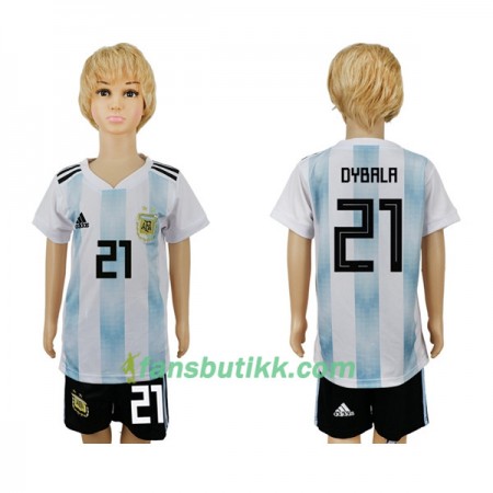 Fotball-VM 2018 Argentina drakt Dybala 21 Barn Hjemmetrøye